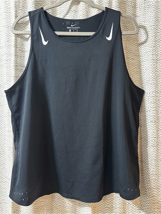 Nike Tops - Nike Black Performance Tank with White Swooshes